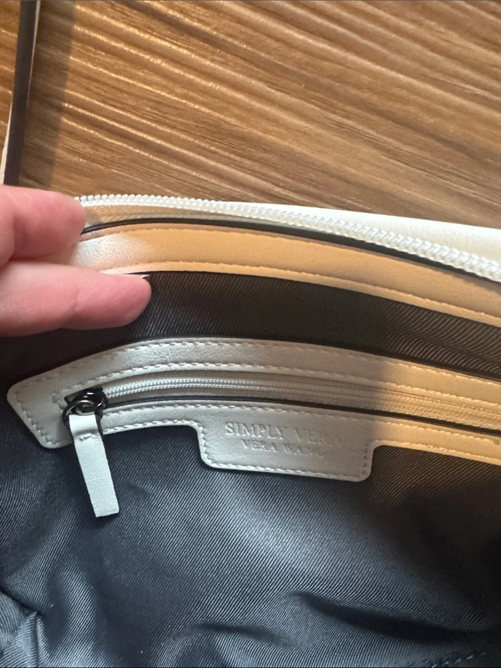 Simply Vera Vera Wang Cream Quilted Crossbody Bag